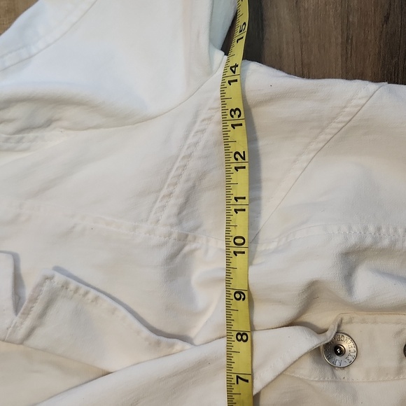 Armani Exchange white denim size XS jacket 99% cotton 1% spandex - Picture 9 of 14
